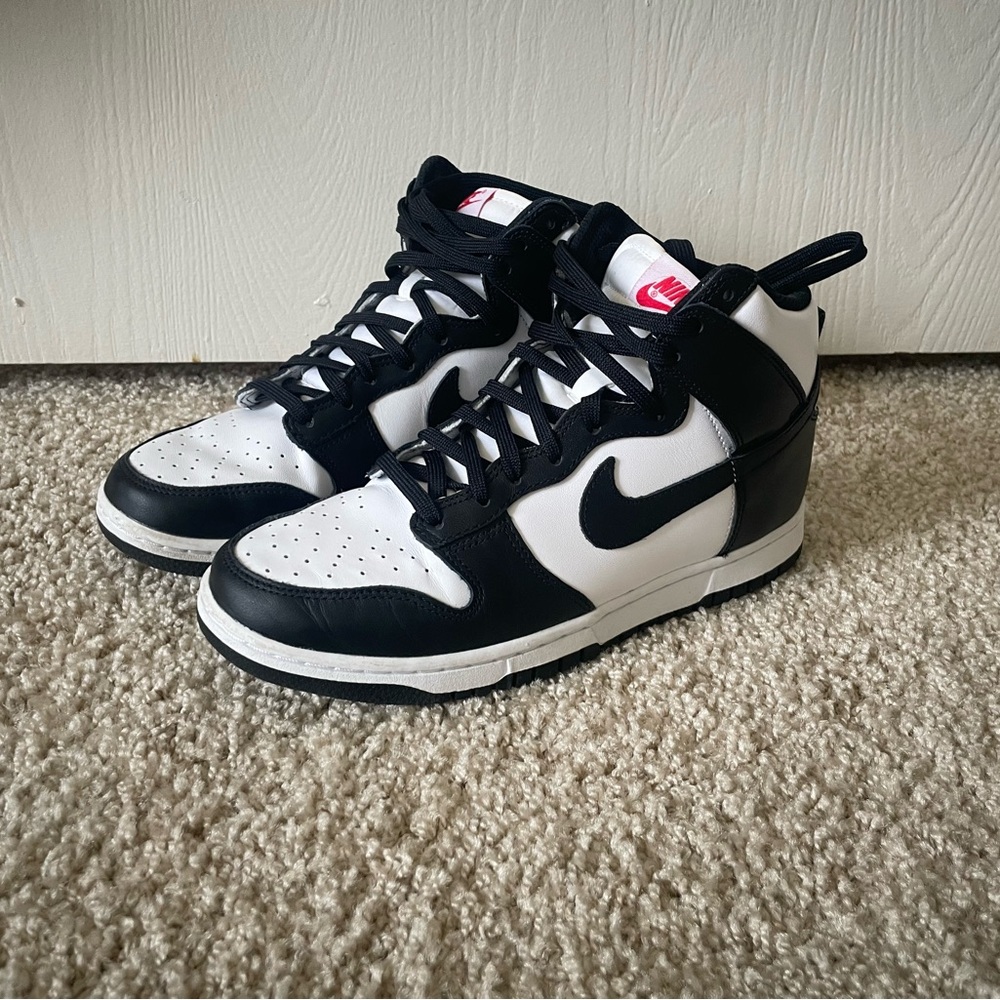 Nike Women's Dunk Black and White High Sneakers